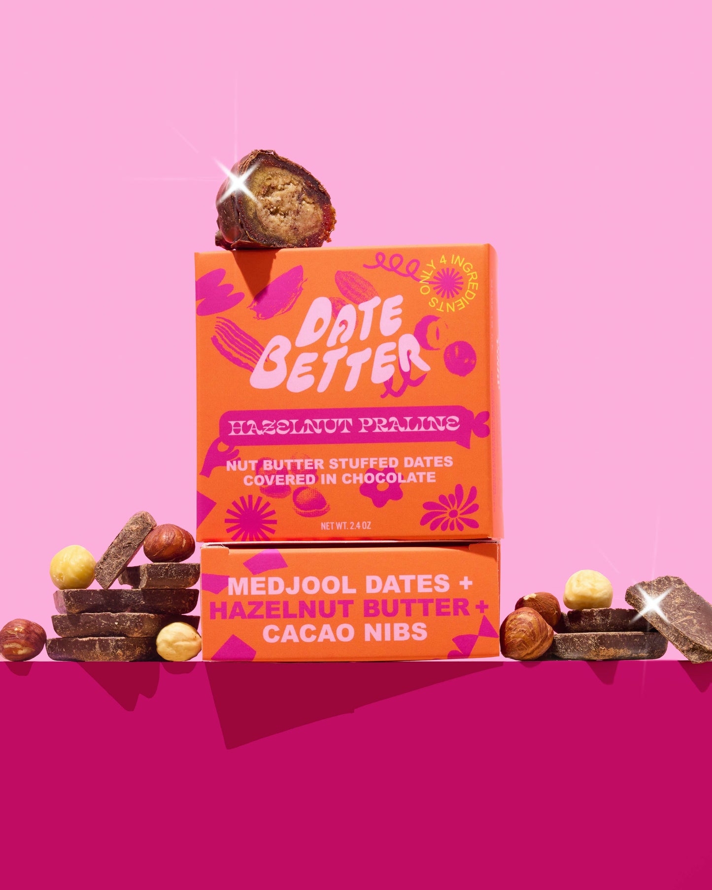 Hazelnut Praline - Chocolate Covered Dates