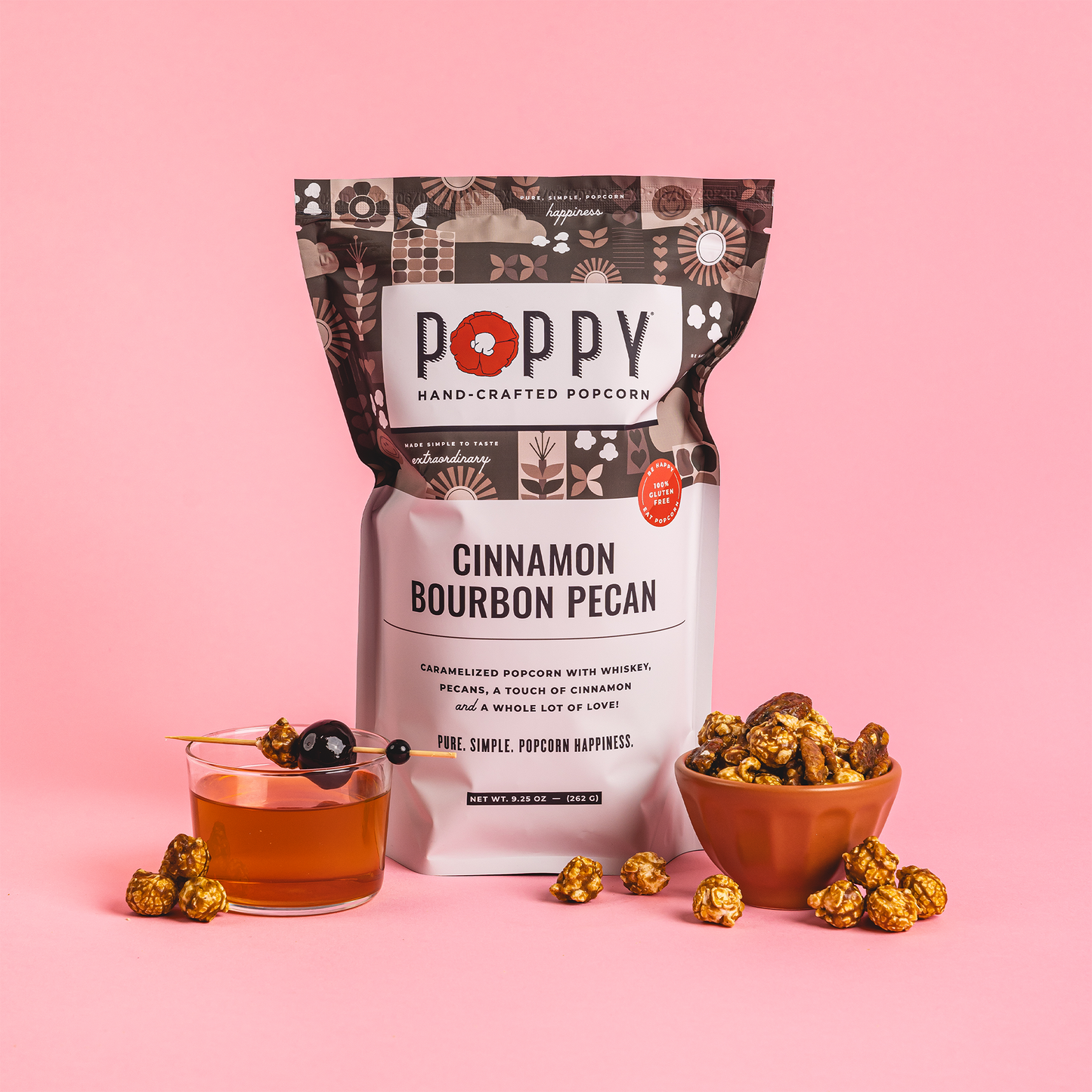 Cinnamon Bourbon Pecan Popcorn 