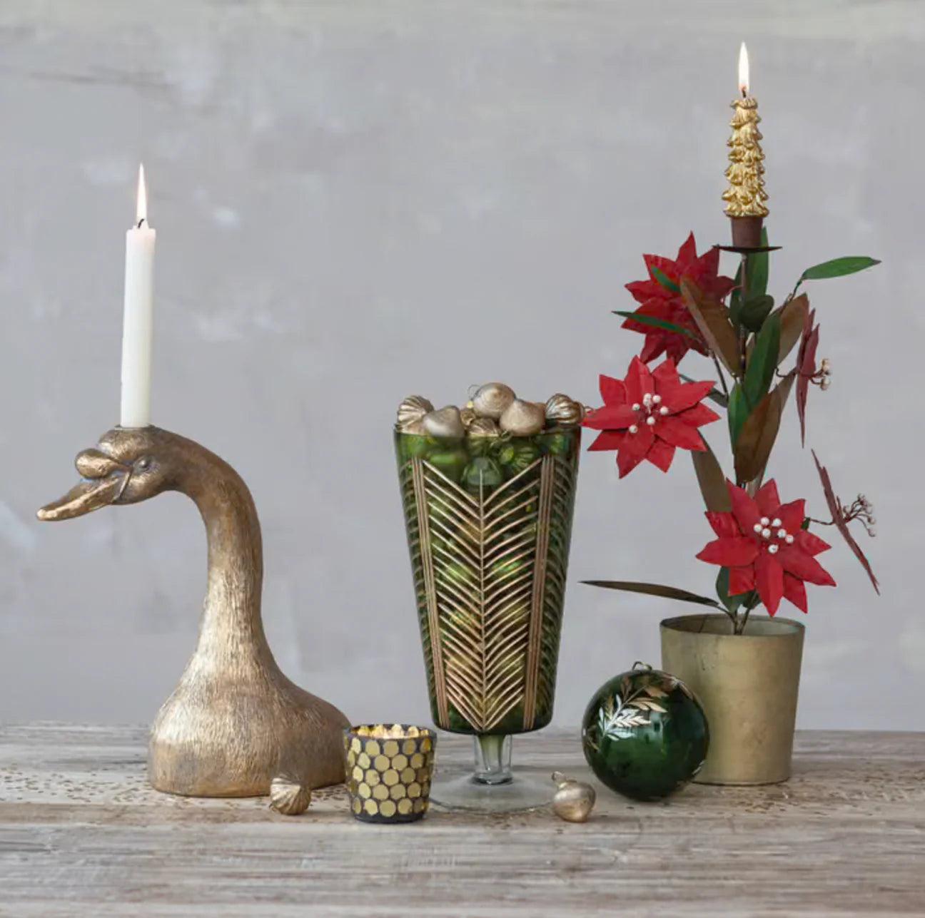 DECORATIVE GOLD GOOSE BUST