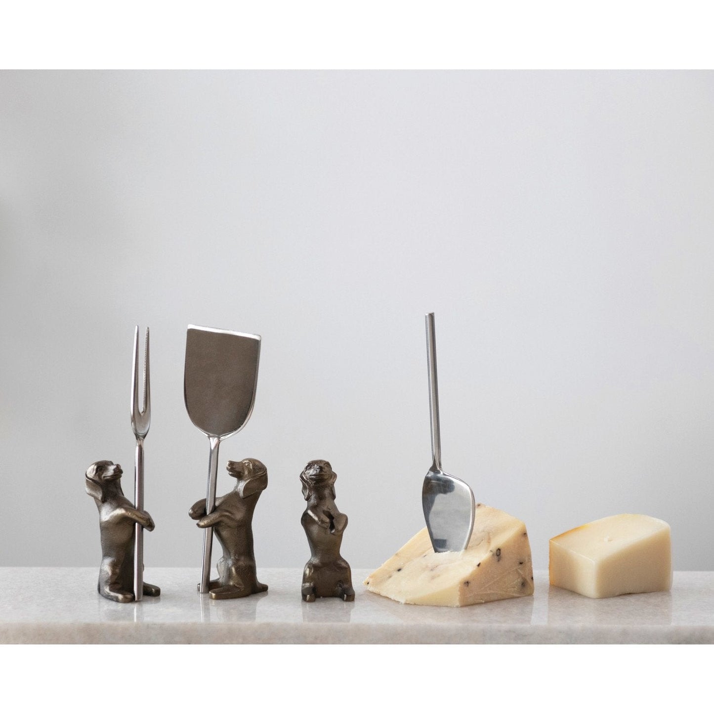 Cheese Knife & Dog Stands