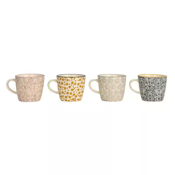 Hand-Stamped Stoneware Mug