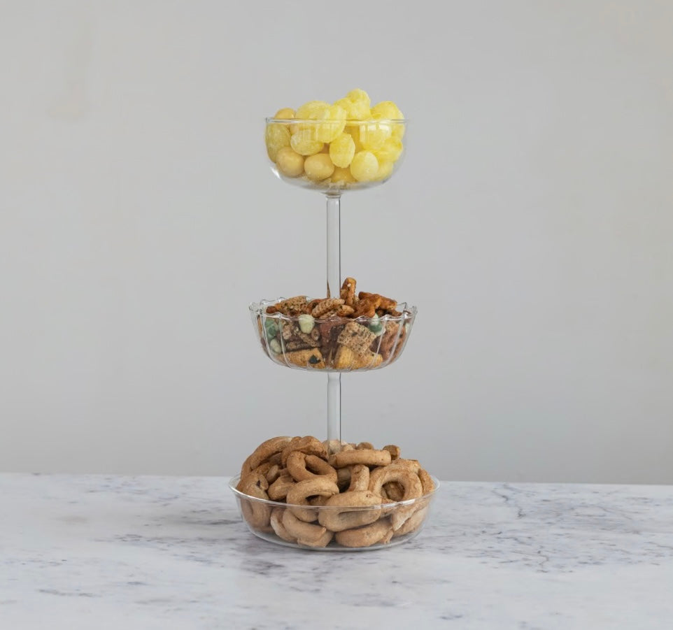 Glass 3 Tier Tray