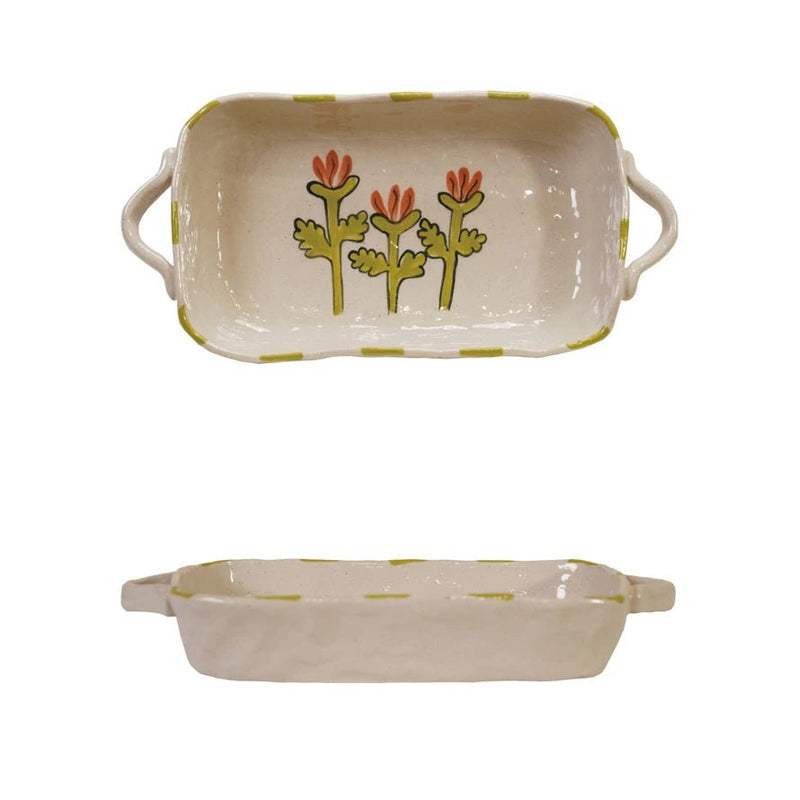 Floral Stoneware Baker