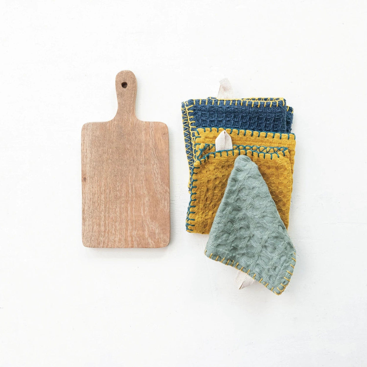Waffle Weave Dish Cloth w/Board