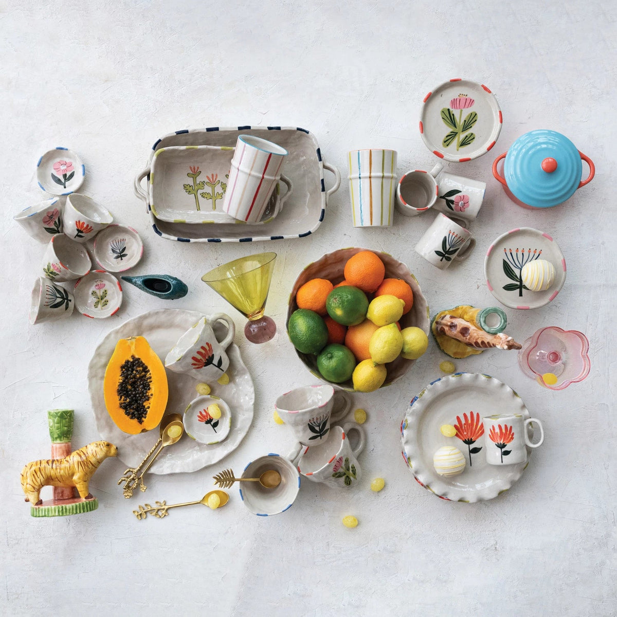 Floral Stoneware Baker