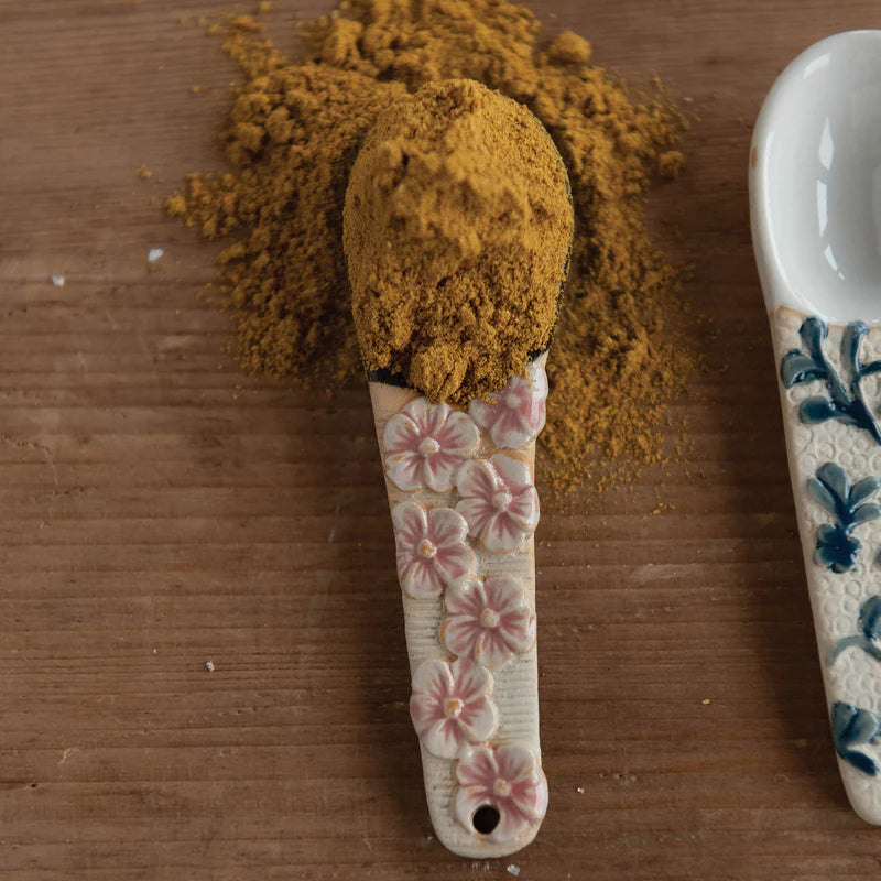 Hand-Painted Spoon w/Handles