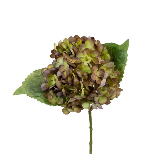 Purple & Green Faux Hydrangea Pick