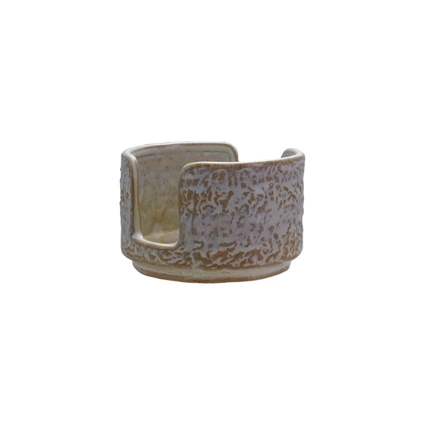 White Stoneware Sponge Holder