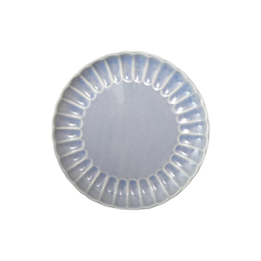 10” Light Blue Fluted Stoneware Plate