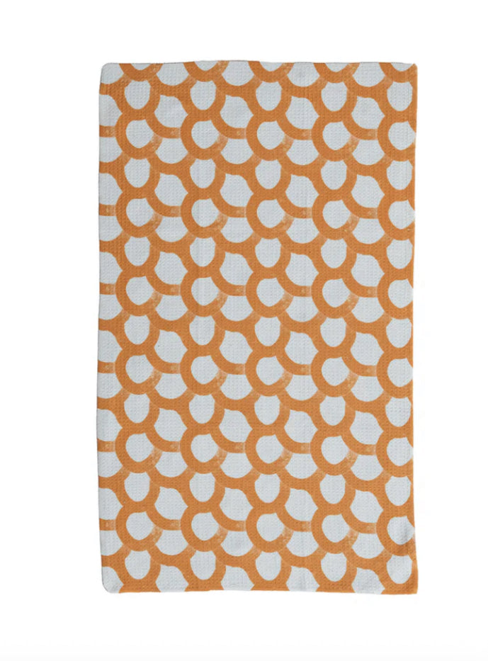 Organic Circles Pattern Tea Towel