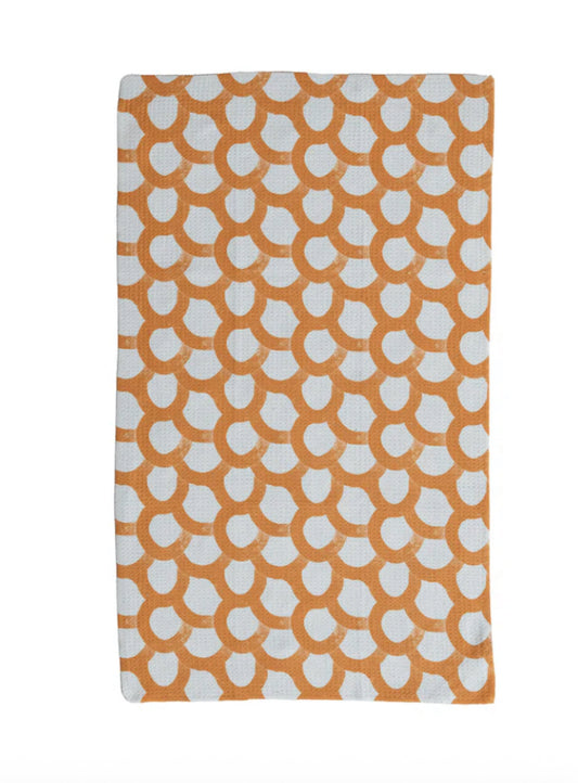 Organic Circles Pattern Tea Towel