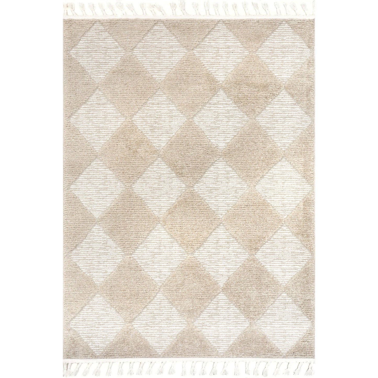 Marissa High/Low Diamond Tassel Area Rug - preorder