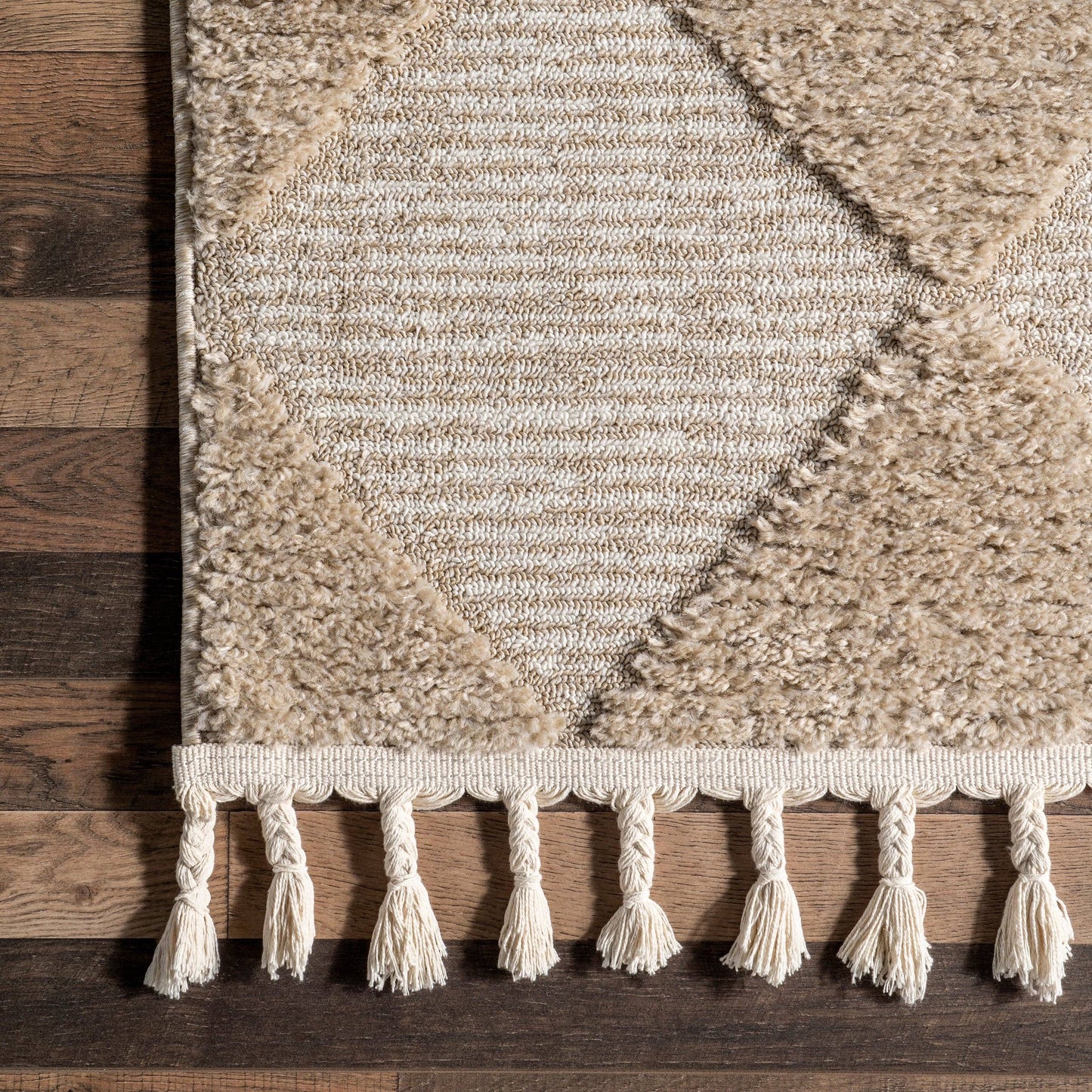 Marissa High/Low Diamond Tassel Area Rug - preorder