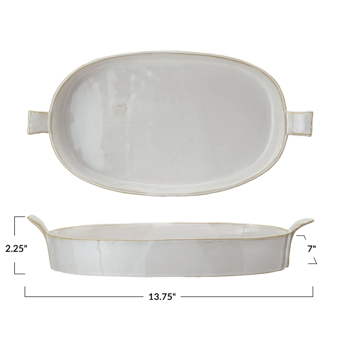 1 1/2 Quart Stoneware Baker w/Handles