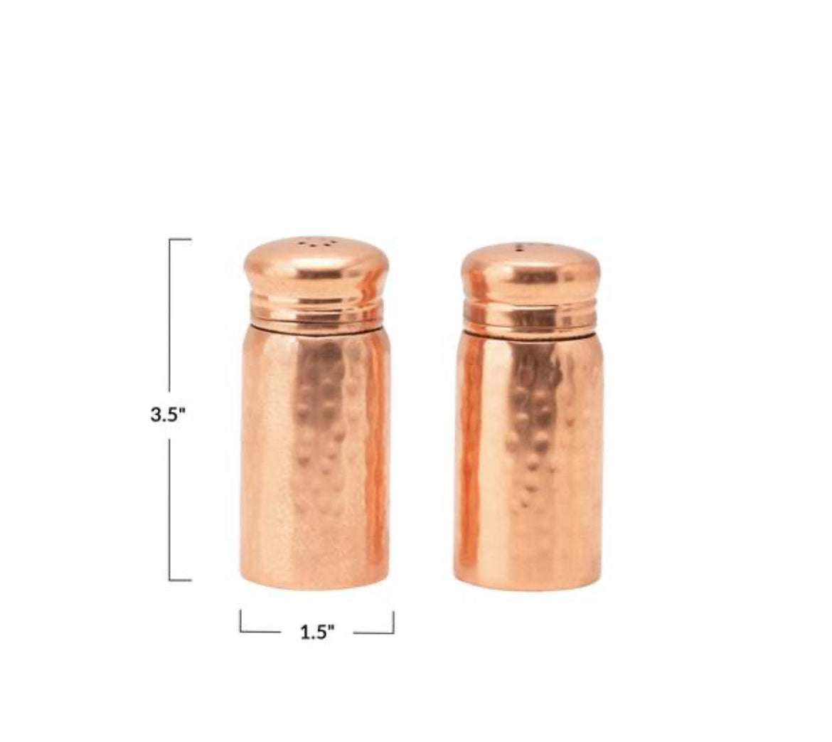 Hammered Salt & Pepper Shakers