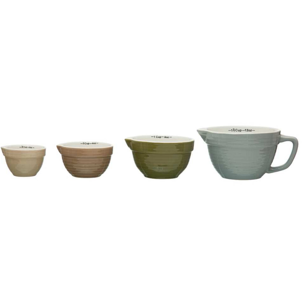 Stoneware Batter Bowls Measuring Cups