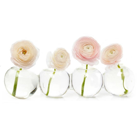 Caterpillar Clear Glass Bud Vase