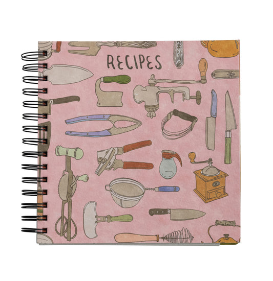 Spiral Bound Paper Recipes Journal