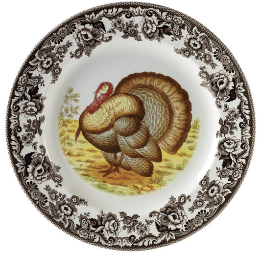 Spode Woodland Dinner Plates 10.5” - Turkey