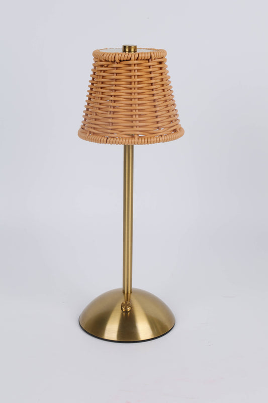 Rattan LED Rechargeable Lamp