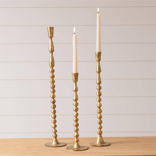 Gold Bubble Taper Holder