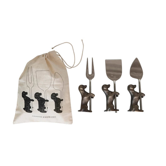 Cheese Knife & Dog Stands
